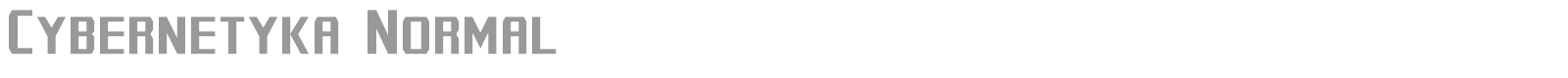 Cybernetyka Normal font preview